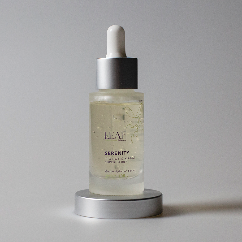 Organic, natural, and sustainable Serenity Serum from Leaf Daily Care.